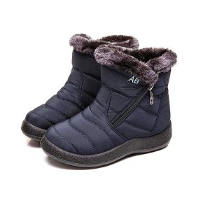 winter fur shoes blue