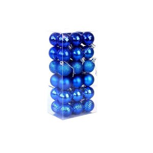 36pcs Christmas Ball Tree Decoration Ball Christmas Ball Ornaments Blue