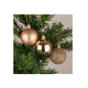 St Charles Christmas Baubles Shatterproof Champagne Gold, Christmas Tree Decorations Ball Ornaments Balls Christmas Hanging Decorations Holiday Decor - Shiny,Matte,Glitter