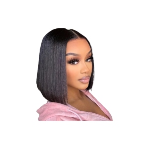 Short Bob Straight Wigs 4x4 Lace Closure Bob Wigs Brazilian Natural Human Hair Wigs For Women