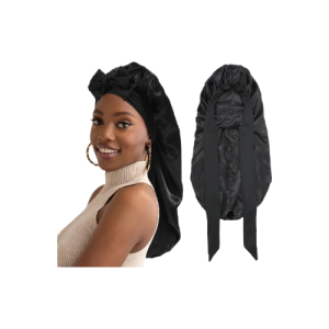 Elegant Bow Braid Bonnet in Breathable Satin