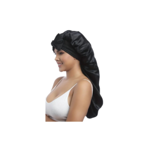 Elegant Bow Braid Bonnet in Breathable Satin
