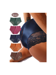 5-Pack Floral Lace Briefs: Comfort & Style Meet Breathability (Women's Underwear)