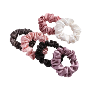 6 Pcs Solid Color Satin Scrunchies Set - Soft And Comfortable Hair Ties For Ponytail And Hair Accessories