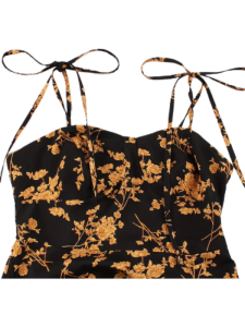 Floral Print Tie Shoulder Cami Dress, Elegant Sweetheart Neck Sleeveless Dress