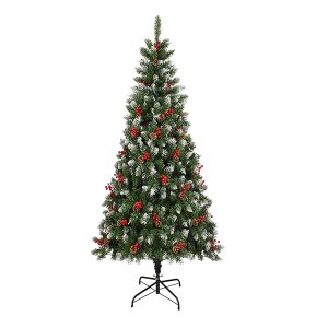 St. Charles Bulgarian Spruce Christmas Tree –pine-cones-and-berries