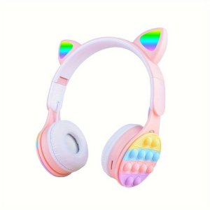 URIZONS Rainbow LED Cat Ear TWS Gamer Headphones