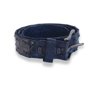 P A Genuine Croc leather belts Black