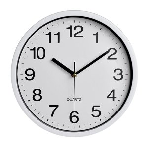 P A Round Office Wall Clock White