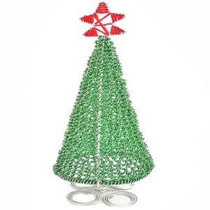 P A Handcrafted Beaded Christmas Tree Office Decor/ Home Decor 20 cm