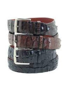 P A Genuine Croc leather belts Black
