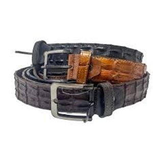 P A Genuine Croc leather belts Black