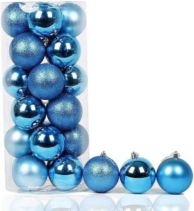 P A  ARTIFICIAL CHRISTMAS  BUBBLES  BLUE