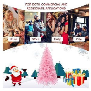 The Prestige edit flocked pink christmas tree